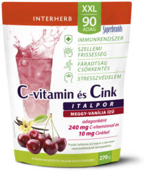 INTERHERB XXL C+Cink meggy-vanília italpor - 270g - vitaminbolt