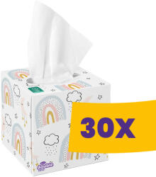 Violeta papírzsebkendő kocka dobozos - 3 rétegű 60db-os (Karton - 30 csomag)