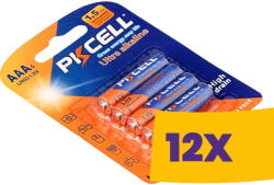 PKCELL Alkaline tartós elem AAA LR03 4db-os (Karton - 12 csomag) (KPKCELLALR034)