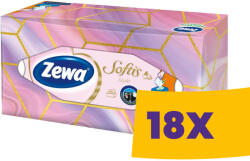 Zewa Softis adagolós papírzsebkendő design - 4 rétegű 80db-os (Karton - 18 csg) (K28421)