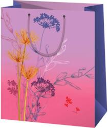 Cardex Lila színű virágos mintás közepes ajándéktáska 18x10x23cm (45361) - innotechshop