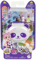 Mattel Mini gentuta in forma de animalut cu accesorii, Polly Pocket, Panda, HRD38 Papusa