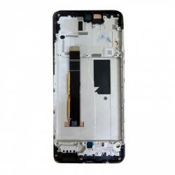 Motorola Moto G84 előlap keret, lcd kijelző és érintőpanel, fekete (gyári)
