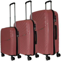 Benzi BZ5755 mályva 4 kerekű 3 részes bőrönd szett (BZ5755-szett-malyva)