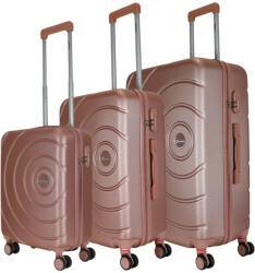 Benzi BZ5669 rose gold 4 kerekű 3 részes bőrönd szett (BZ5669-szett-rosegold)