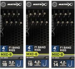 Matrix MXC-6 Sz18 Barbless 0.125MM 10CM F1Band előkötött horog csalizókarikával