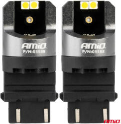 AMiO CANBUS PRO series 3157 P27/7W 4x3030 SMD alb 12/24V bec cu led