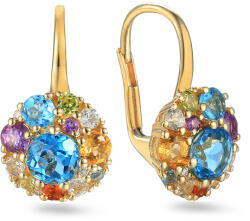 Heratis Forever Exkluzív fülbevaló drágakövekkel, sárga arany IZBR822NNY