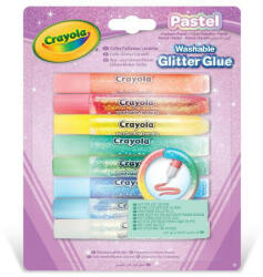Crayola - Pasztell csillámos ragasztó 8 db-os (693524)