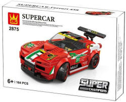 WANGE WANGE® Supercar 458 GT2 piros versenyautó lego-kompatibilis építőjáték, 164 db-os (WANGE 2875) (POZWH2875)