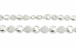 Ezüst nyaklánc ferlauf préselt körös mintával