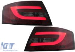 KITT Lightning LED Light Bar hátsó lámpák Audi A6 Limousine 04-08 piros/kristály Factory LEDhez (RA19SLRCA)