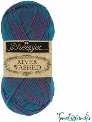 Scheepjes River Washed 941 Colorado - kék-lila-rózsaszín