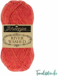 Scheepjes River Washed 946 Mississippi - narancs-rózsaszín