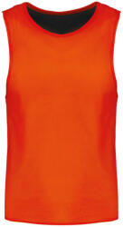 Proact PA048 két rétgű, eltérő színű gyerek ujjatlan kifordítható sportpóló Proact, Spicy Orange/Black-10/14 (pa048spor-bl-10-14)