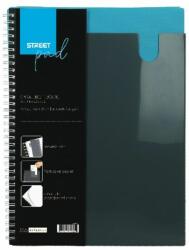 STREET Spirálfüzet STREET Pad A/5 kockás 80 lapos fekete (67241) - decool
