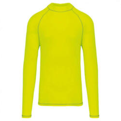 Proact PA4017 hosszú ujjú férfi sportpóló UV védelemmel Proact, Fluorescent Yellow-XS (pa4017fye-xs)