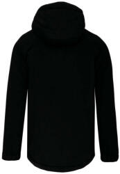 Proact PA240 bársonyos tapintású unisex kapucnis kabát Proact, Black/White-L (pa240bl-wh-l)