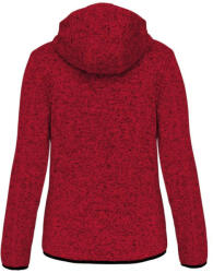 Proact PA366 cipzáras kapucnis vastag Női pulóver bolyhos belsővel Proact, Red Melange-3XL (pa366rem-3xl)