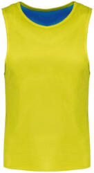 Proact PA048 két rétgű, eltérő színű gyerek ujjatlan kifordítható sportpóló Proact, Fluorescent Yellow/Sporty Royal Blue-10/14 (pa048fye-sro-10-14)