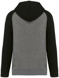 Proact PA369 kétszínű raglán ujjú kapucnis pulóver Proact, Grey Heather/Black-2XL (pa369grh-bl-2xl)