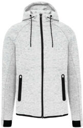 Proact PA358 kapucnis cipzáras vastag sztreccs férfi pulóver Proact, Ash Heather-3XL (pa358ash-3xl)