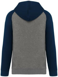 Proact PA369 kétszínű raglán ujjú kapucnis pulóver Proact, Grey Heather/Sporty Navy-L (pa369grh-snv-l)