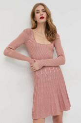 GUESS ruha rózsaszín, mini, testhezálló - rózsaszín M - answear - 38 990 Ft
