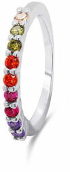 Brilio Silver Bámulatos ezüst gyűrű színes cirkónium kővel RI063W (Kerület 60 mm)