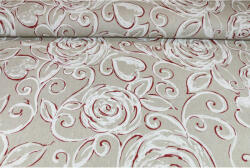 Made In Italy Anyag piros peonies