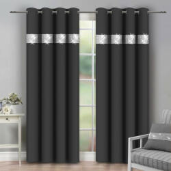 Mondo Italia Függöny a gyűrűk cirkóniával 140x250 cm grafit