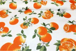 Made In Italy dekoratív szövet pamut narancs, magasság 140 cm (601-65)