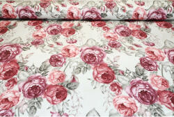 Mondo Italia, s. r. o Pamut szövet Flanel Pink rózsák, h. 145 cm (MIG617)
