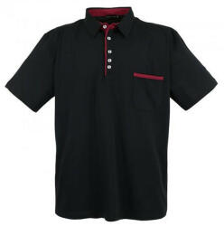 LAVECCHIA tricou polo pentru bărbați 1701 oversize Negru 6XL
