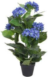 vidaXL Plantă artificială hydrangea cu ghiveci, 60 cm, albastru (244439)