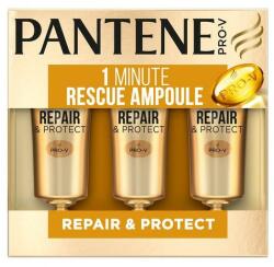 Pantene Tratament Fiole pentru Par Deteriorat - Pantene Pro-V 1 Minute Rescue Ampoule Repair&Protect, 3x15 ml