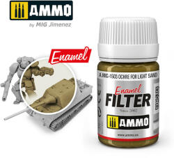 AMMO by MIG Jimenez AMMO ENAMEL FILTER Ochre for Light Sand 35 ml (A. MIG-1503)