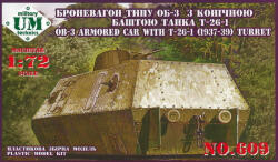 UniModels OB-3 Armored carriage with T-26-1 turret 1: 72 (UMT609)