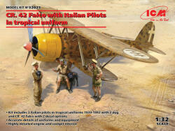 ICM CR. 42 Falco with Italian Pilots in tropical uniform 1: 32 (32025)