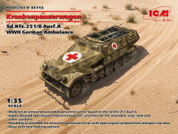 ICM Sd. Kfz. 251/8 Ausf. A Krankenpanzerwagen, WWII German Ambulance 1: 35 (35113)