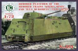 UniModels Armored platform of the armored trains Kozma Minin and Ilya Muromets 1: 72 (UMT691)