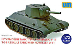 UniModels T-34 Assault tank with howitzer U-11 1: 72 (UM440)