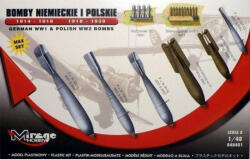 Mirage Hobby German WWI & Polish WWII Bombs Max Set 1: 48 (848401)