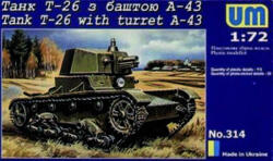 UniModels Tank T-26 with Tower A-43 1: 72 (UMT314)