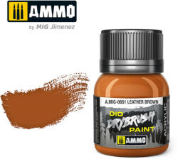 AMMO by MIG Jimenez AMMO DRYBRUSH Leather Brown 40 ml (A. MIG-0651)