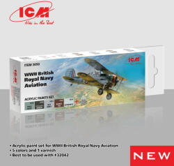 ICM Acrylic Paint Set for WWII British Naval Aviation 6 x12 ml (3050)