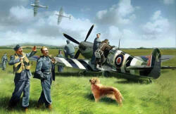 ICM Spitfire Mk IX with RAF Pilots /Ground Crew 1: 48 (48801)