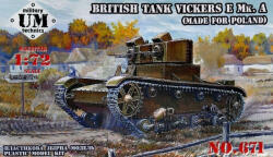 UniModels Vickers E Mk. A British tank(made f. Polan rubber tracks 1: 72 (UMT671)