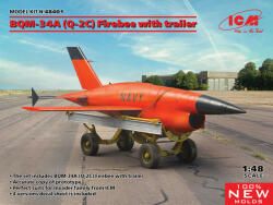 ICM BQM-34A (Q-2C) Firebee with trailer (1 airplane and trailer) 1: 48 (48401)