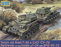 UniModels Retriever on T-34 basis with SPG Su-76 1: 72 (UM397)
